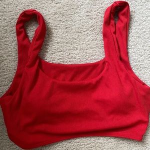 Red swim top